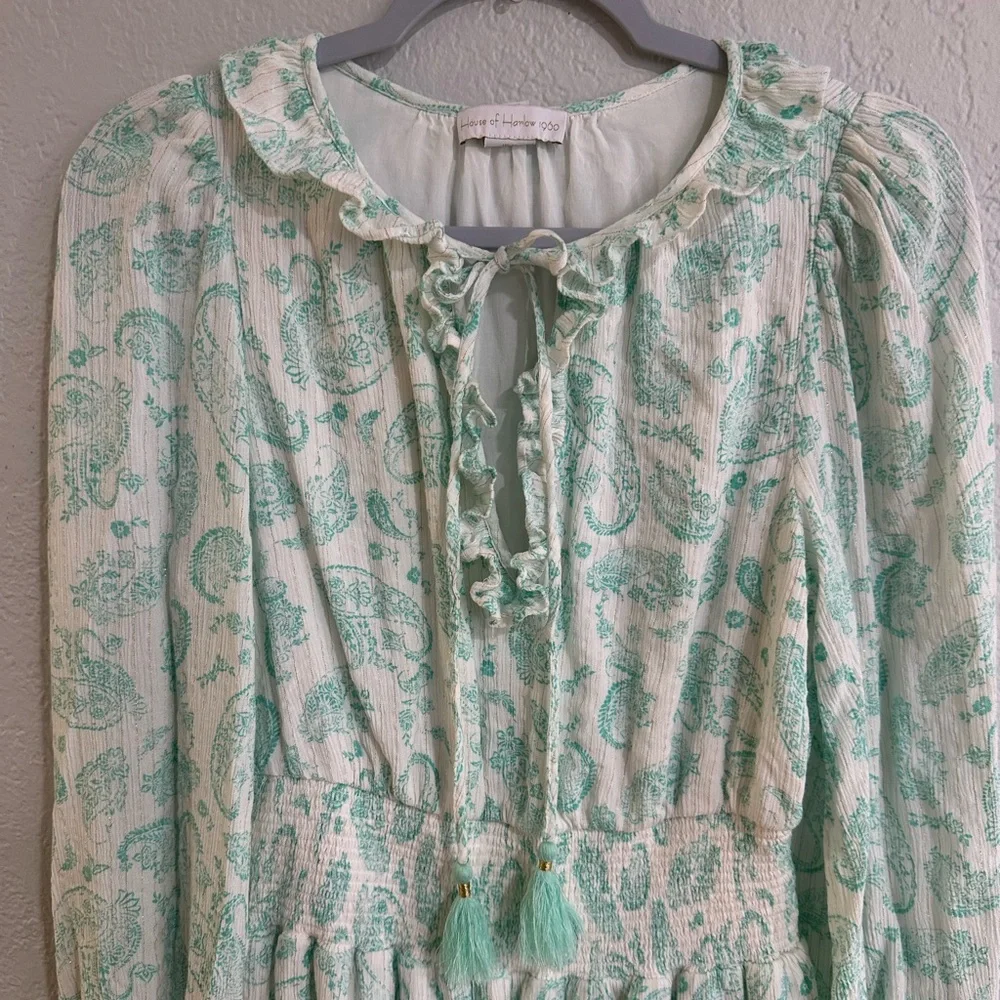 House of Harlow 1960 Mint Green Long Sleeve Dress - Picture 7 of 16